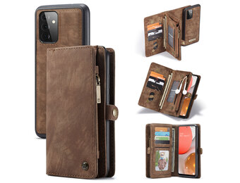 Caseme - vintage 2 in 1 portemonnee hoes - Samsung Galaxy A72 - Bruin