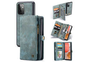 Caseme - vintage 2 in 1 portemonnee hoes - Samsung Galaxy A72 - Blauw