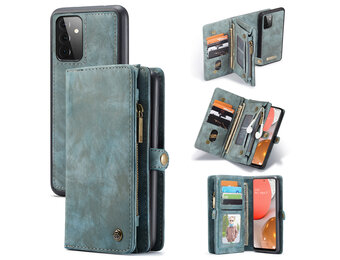 Caseme - vintage 2 in 1 portemonnee hoes - Samsung Galaxy A72 - Blauw