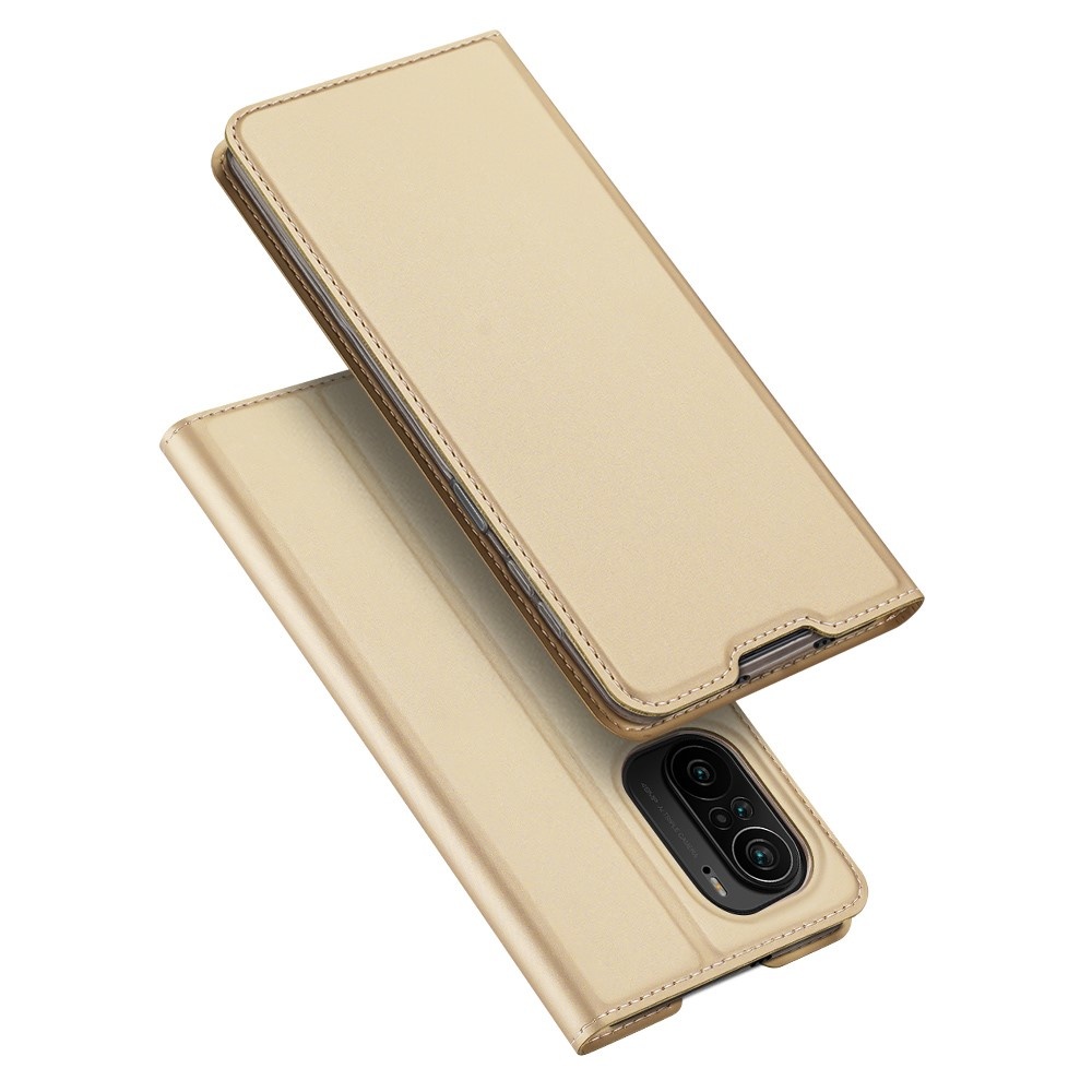 Slim Bookcase hoes Goud voor de Xiaomi Poco F3