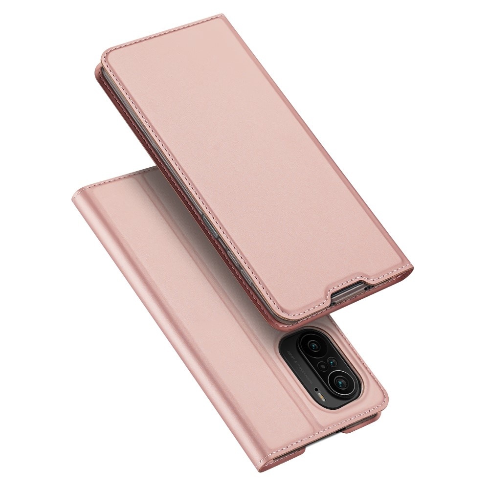 Slim Bookcase hoes Rose Goud voor de Xiaomi Poco F3
