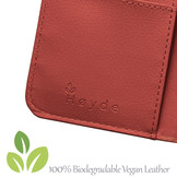Vegan lederen en 100% Biologisch afbreekbare Bookcase hoes Rood voor de iPhone 12 Pro Max