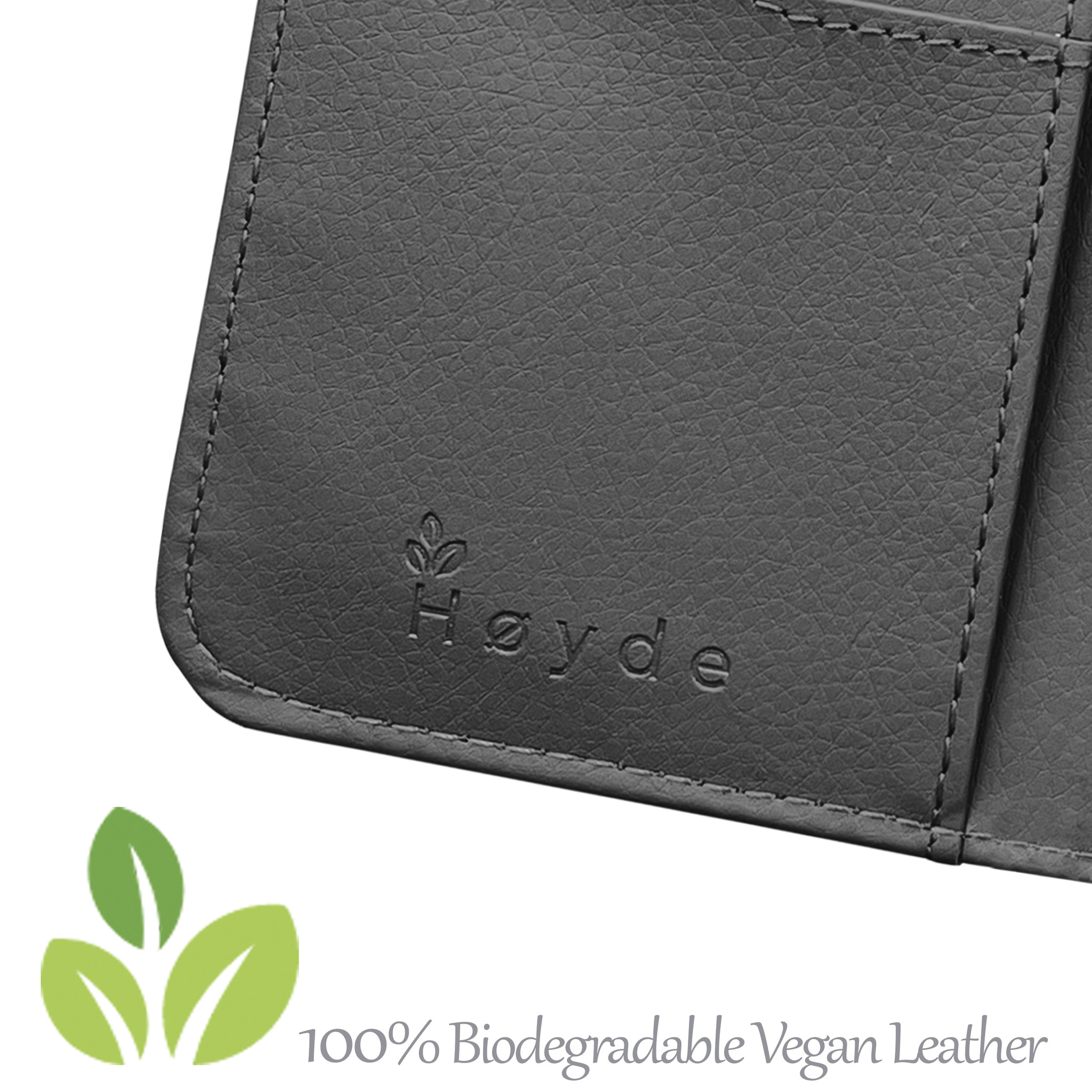 Vegan lederen en 100% Biologisch afbreekbare Bookcase hoes Zwart voor de Samsung Galaxy S21
