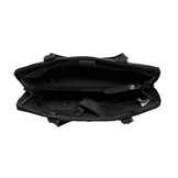 Flint lederen schoudertas/ laptoptas Zwart voor 13 inch laptops en grotere tablets