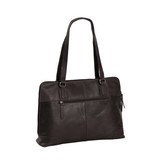 Flint lederen schoudertas/ laptoptas Bruin voor 13 inch laptops en grotere tablets