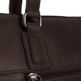 Flint lederen schoudertas/ laptoptas Bruin voor 13 inch laptops en grotere tablets