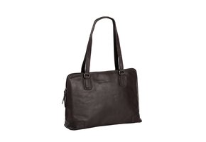 Chesterfield - Flint Lederen Schoudertas/Laptoptas - 13 inch - Bruin