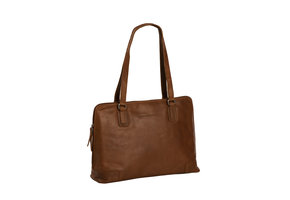 Chesterfield - Flint Lederen Schoudertas/Laptoptas - 13 inch - Cognac