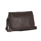 Richard lederen schoudertas/ laptoptas Bruin voor 15 inch laptops