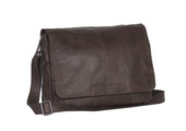 Chesterfield - Richard Lederen Schoudertas/Laptoptas - 15 inch - Bruin