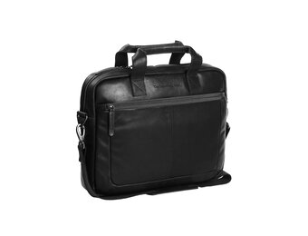 Chesterfield - Calvi Lederen Laptoptas - 15 inch - Zwart