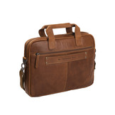 Calvi lederen laptoptas Cognac voor 15 inch laptops