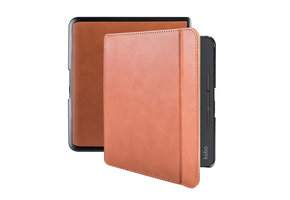Lunso - Lederen sleepcover hoes - Kobo Forma (8 inch) - Cognac