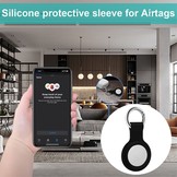 Houder Zwart met sleutelhanger voor Apple Airtags