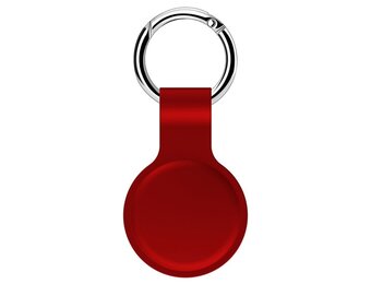 Lunso - Houder met sleutelhanger - Apple Airtags - Rood
