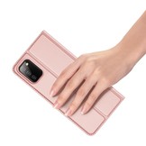 Slim Bookcase hoes Rose Goud voor de Samsung Galaxy A02s
