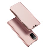 Slim Bookcase hoes Rose Goud voor de Samsung Galaxy A02s