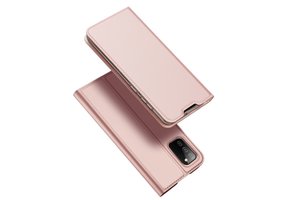 Dux Ducis - Slim bookcase hoes - Samsung Galaxy A02s - Rose Goud