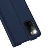Slim Bookcase hoes Blauw voor de Samsung Galaxy A02s
