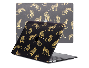 Lunso MacBook Pro 16 inch (2019) cover hoes - case - Leopard Black