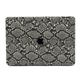 MacBook Pro 16 inch (2019) Leren cover beschermhoes Snake Pattern Grey