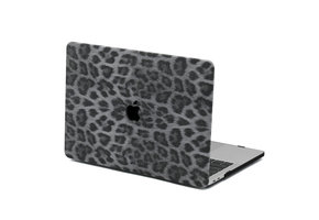 Lunso MacBook Pro 16 inch (2019) Leren cover hoes - case - Leopard Pattern White