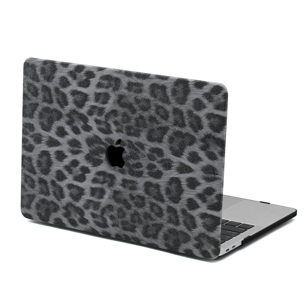 MacBook Pro 16 inch (2019) Leren cover beschermhoes Leopard Pattern White