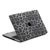 MacBook Pro 16 inch (2019) Leren cover beschermhoes Leopard Pattern White