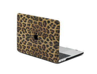 Lunso MacBook Pro 16 inch (2019) Leren cover hoes - case - Leopard Pattern Brown