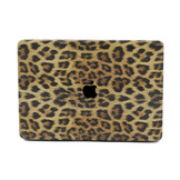 MacBook Pro 16 inch (2019) Leren cover beschermhoes Leopard Pattern Brown