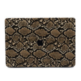 MacBook Pro 16 inch (2019) Leren cover beschermhoes Snake Pattern Brown