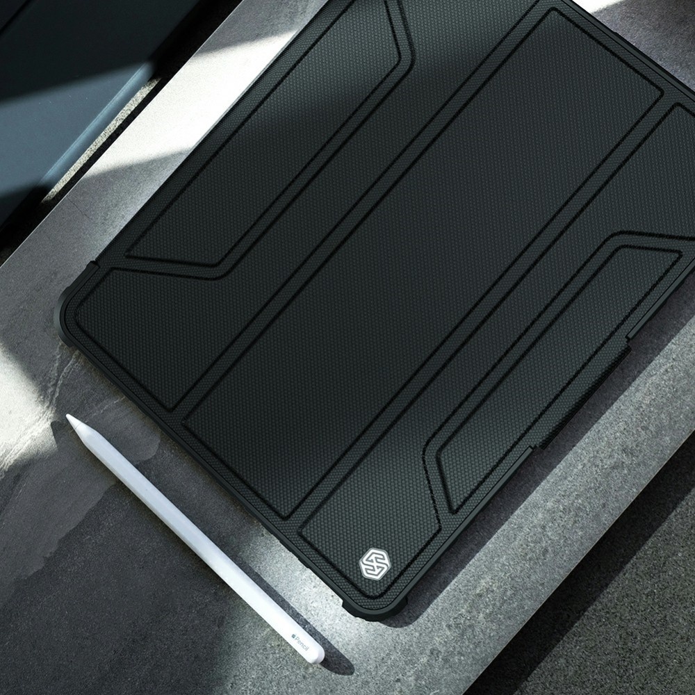 iPad Pro 11 inch (2020) & iPad Air (2022 / 2020) Armor Stand Sleepcover hoes Zwart