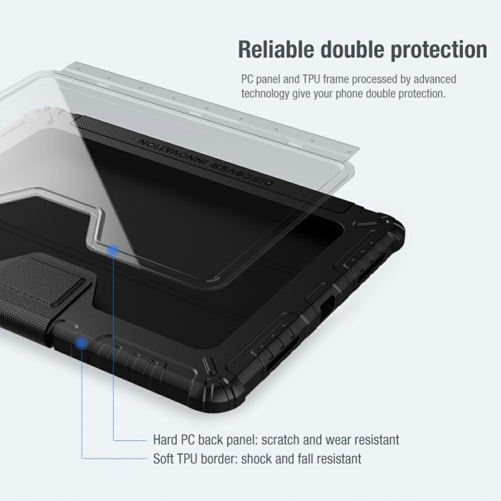 iPad Pro 11 inch (2020) & iPad Air (2022 / 2020) Armor Stand Sleepcover hoes Zwart