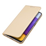 Samsung Galaxy A22 4G Slim Bookcase hoes Goud