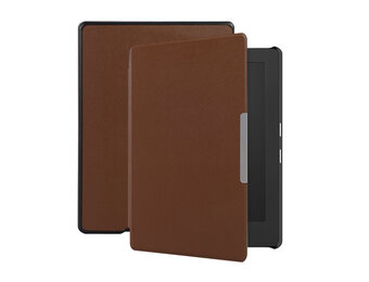 Lunso - Kobo Aura H20 Edition 1 hoes (6.8 inch) - sleep cover - Bruin