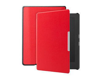 Lunso - Kobo Aura H20 Edition 1 hoes (6.8 inch) - sleep cover - Rood