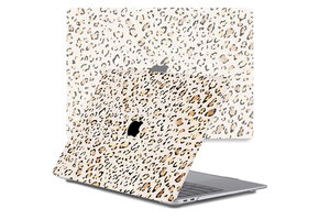 Lunso MacBook Air 13 inch M1 (2020) cover hoes - case - Leopard Rose Gold