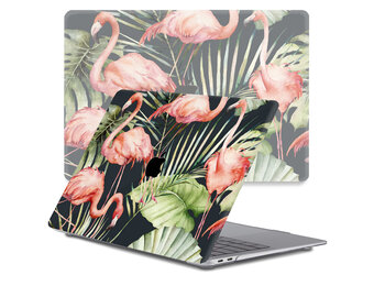 Lunso MacBook Pro 16 inch (2019) cover hoes - case - Flamingo Jungle