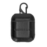 AirPods 1 en AirPods 2 Haga leren cover hoes Zwart
