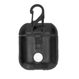 AirPods 1 en AirPods 2 Haga leren cover hoes Zwart