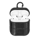 AirPods 1 en AirPods 2 Haga leren cover hoes Zwart