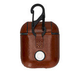 AirPods 1 en AirPods 2 Haga leren cover hoes Cognac