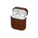 AirPods 1 en AirPods 2 Haga leren cover hoes Cognac