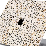 MacBook Air 13 inch (2018-2019) cover beschermhoes Leopard Rose Gold