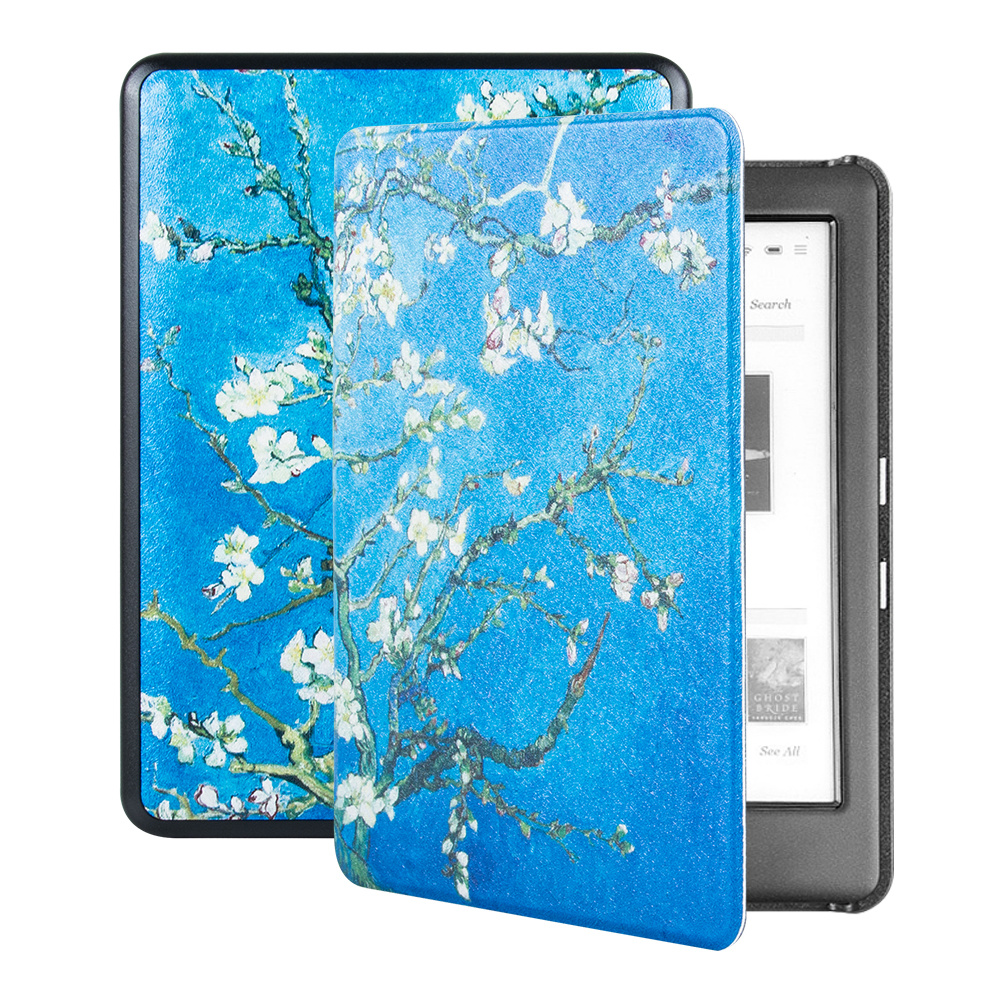 alleen Interessant een beetje Lunso sleepcover hoes Kobo Glo / Glo HD / Touch 2.0 Van Gogh Bloesem