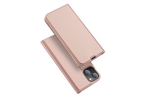 Dux Ducis - Slim bookcase hoes - iPhone 13 Mini - Rose Goud