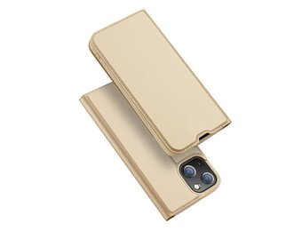 Dux Ducis - Slim bookcase hoes - iPhone 13 Mini - Goud
