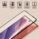 Gehard beschermglas met Zwarte Rand (Tempered Glass) voor de iPhone 13 en iPhone 13 Pro