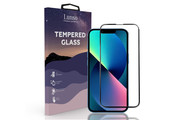 Lunso - Gehard Beschermglas - Full Cover Tempered Glass - iPhone 13 Mini - Black Edge