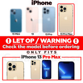 iPhone 13 Pro Max echt lederen bookcase hoes Bruin